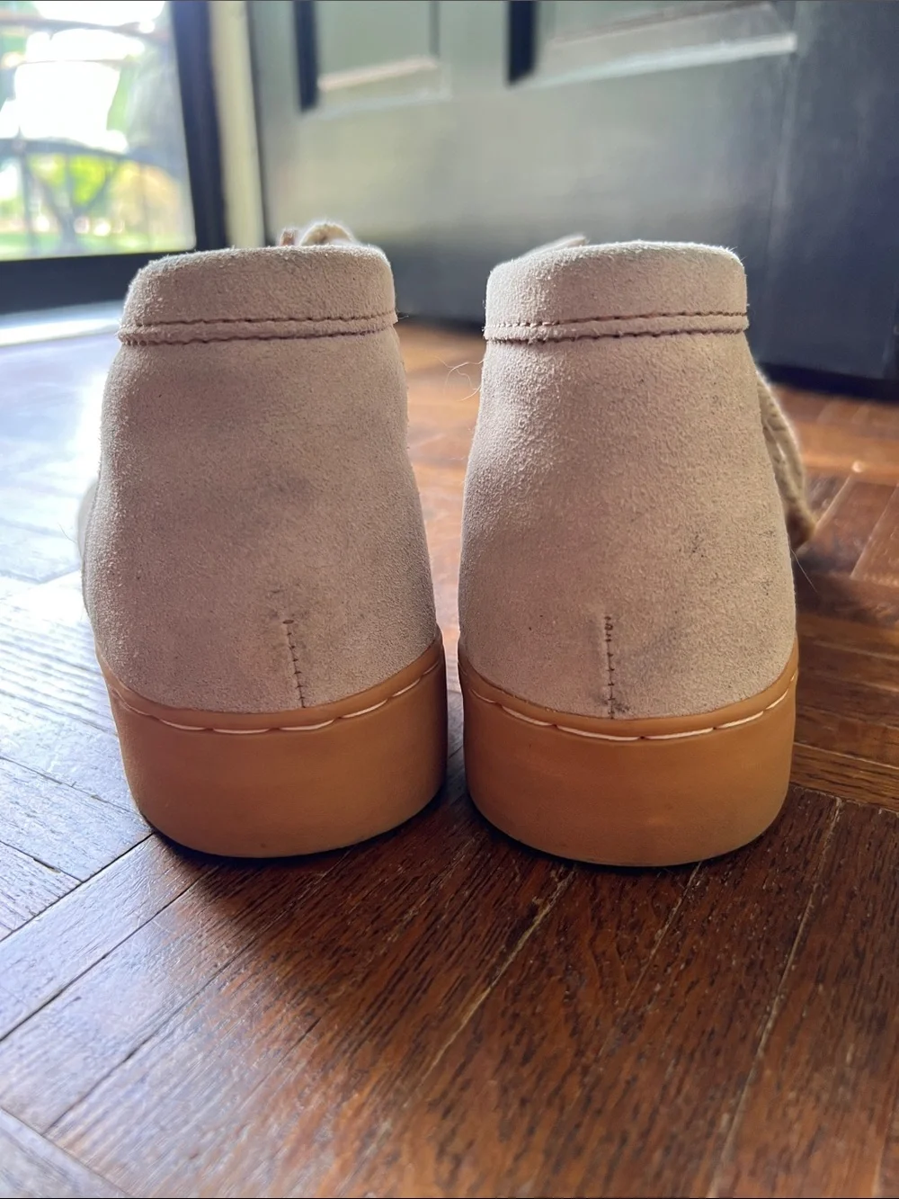 Tommy Hilfiger Men's Beige Suede Chukka Boots with Gum Sole